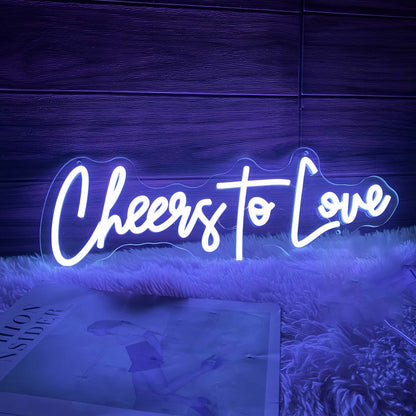 Cheers To Love Neon Sign For Our Romantic Life | Shineneon
