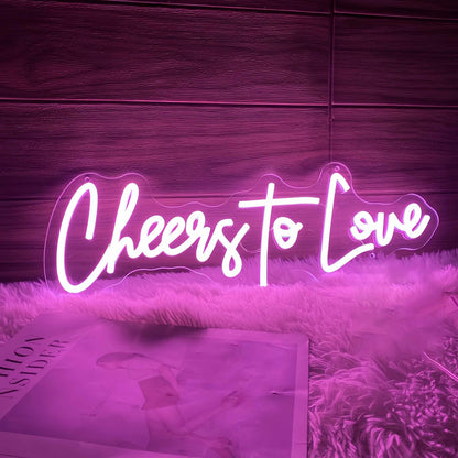 Cheers To Love Neon Sign For Our Romantic Life | Shineneon