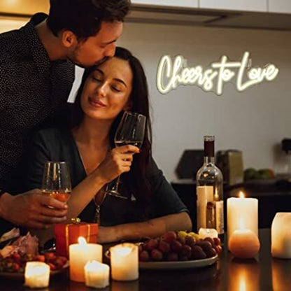 Cheers To Love Neon Sign For Wall Decor | Shineneon