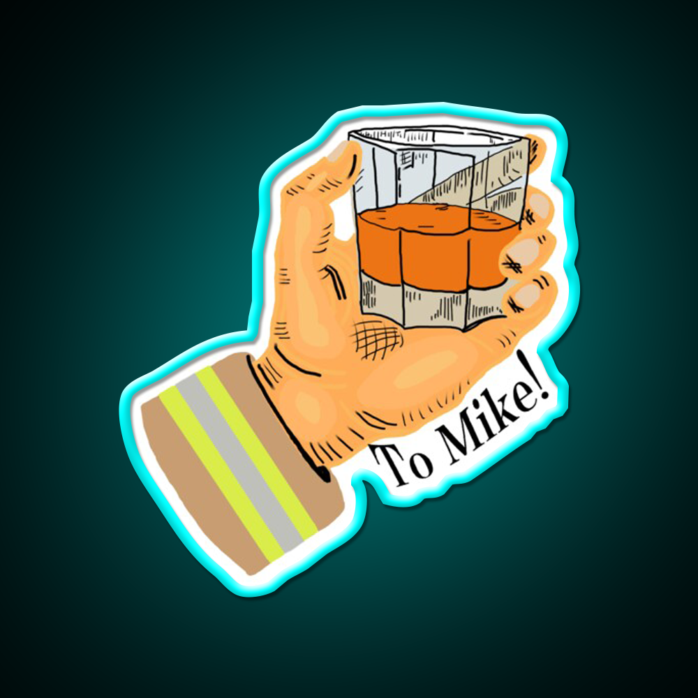 Cheers To Mike Whiskey Drink Bar Led Neon Sign Rgb Color