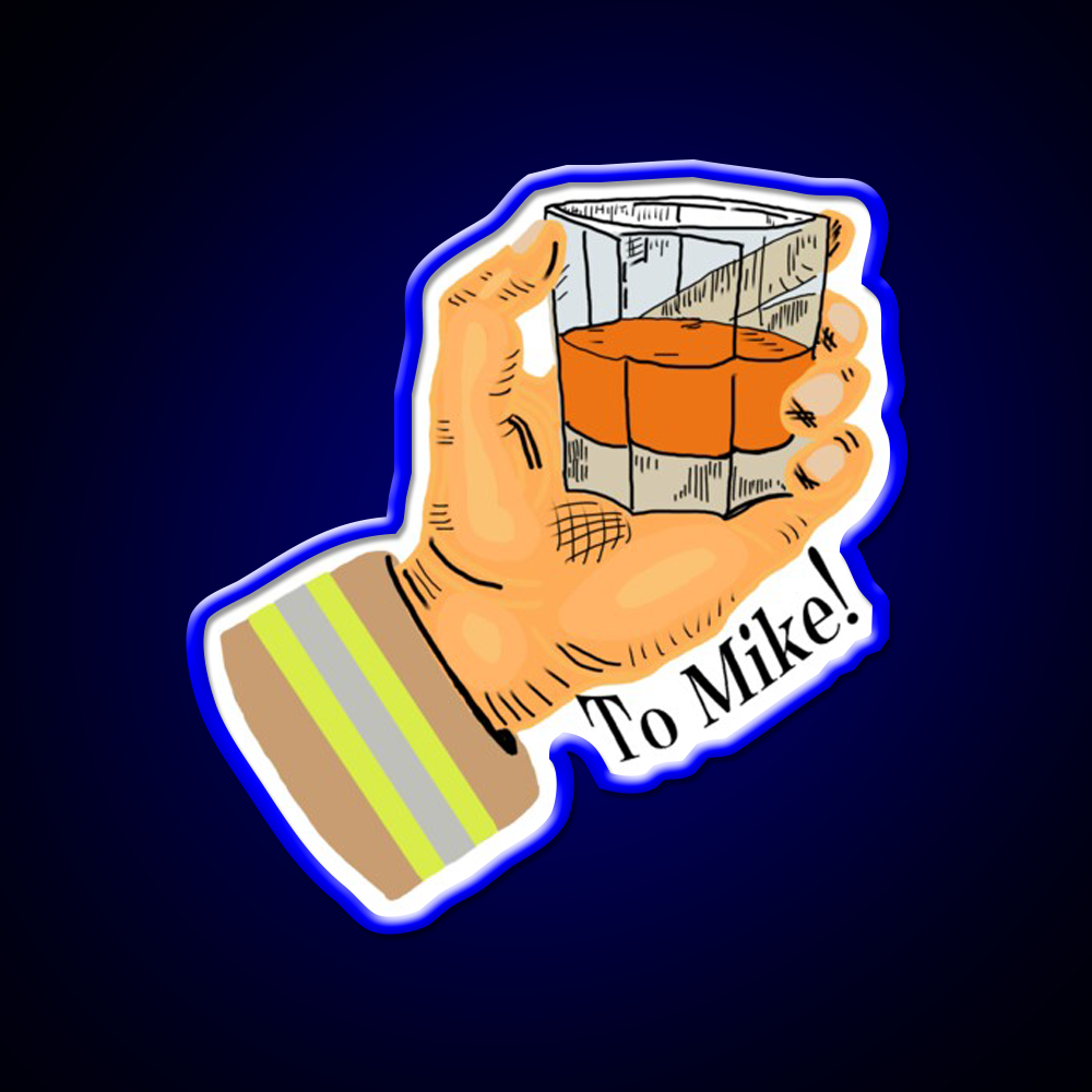 Cheers To Mike Whiskey Drink Bar Led Neon Sign Rgb Color