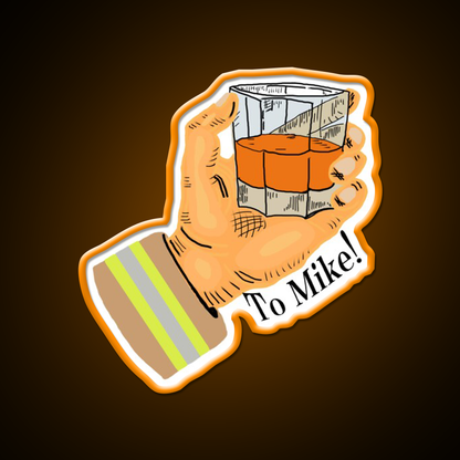 Cheers To Mike Whiskey Drink Bar Led Neon Sign Rgb Color