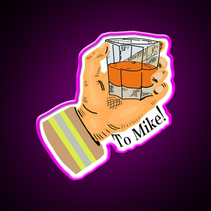 Cheers To Mike Whiskey Drink Bar Led Neon Sign Rgb Color