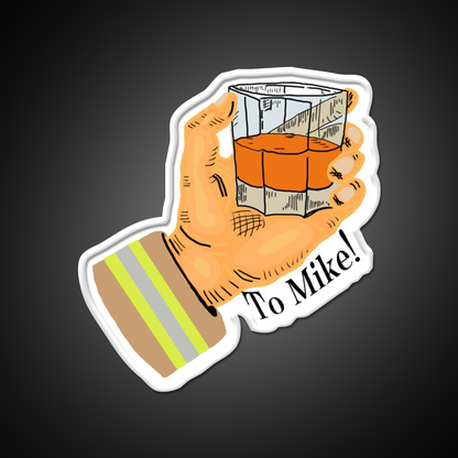 Cheers To Mike Whiskey Drink Bar Led Neon Sign Rgb Color