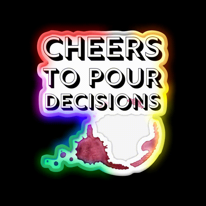Cheers To Pour Decisions Man Cave Bar Led Neon Sign Rgb Color