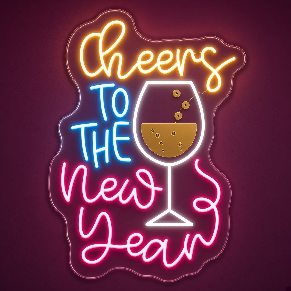 Cheers To The New Year LED Neon Sign