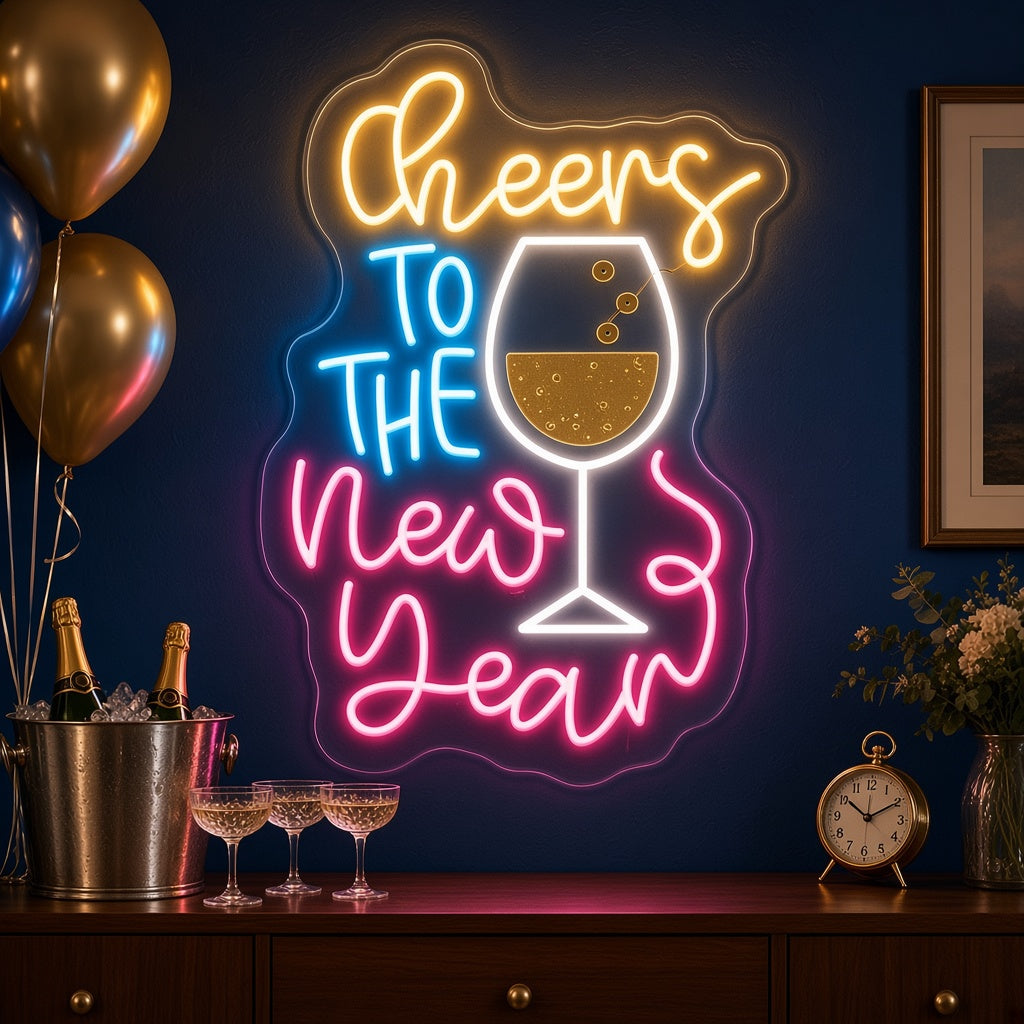 Cheers To The New Year LED Neon Sign