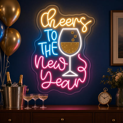 Cheers To The New Year LED Neon Sign
