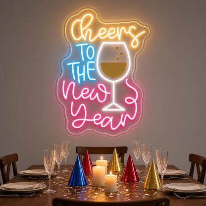 Cheers To The New Year LED Neon Sign