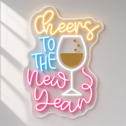 Cheers To The New Year LED Neon Sign