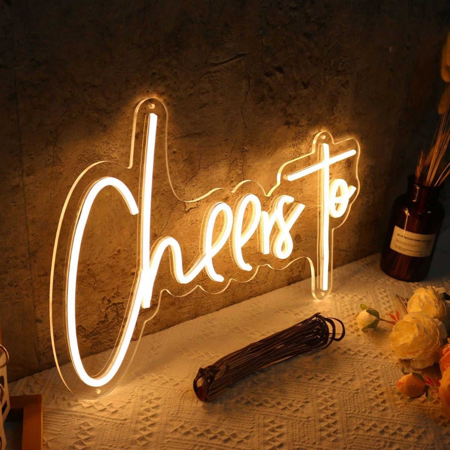 Cheers To Yellow Led Neon Sign - Shineneon