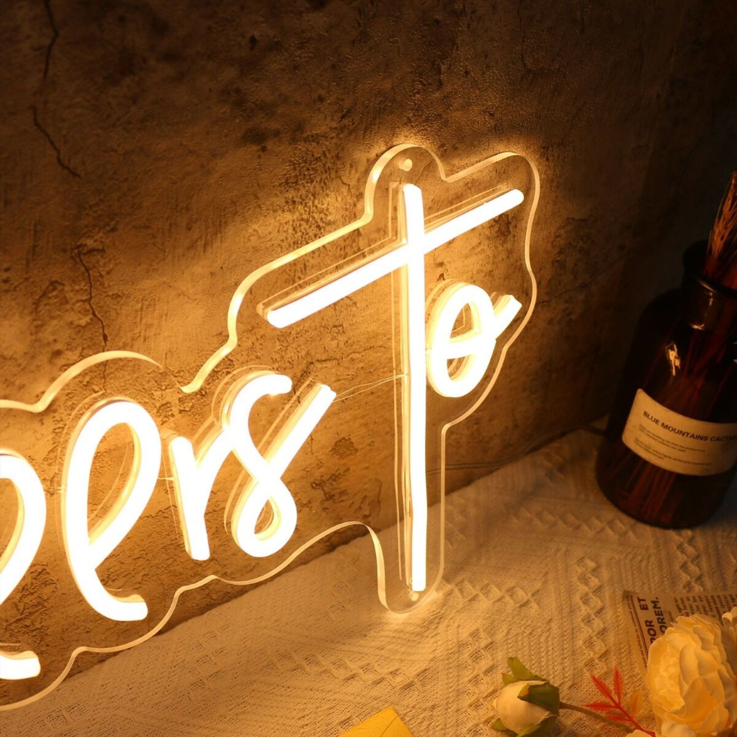Cheers To Yellow Led Neon Sign - Shineneon