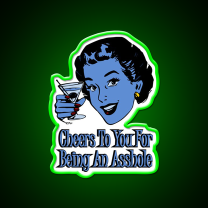 Cheers To You Blue Lady Man Cave Bar Led Neon Sign Rgb Color