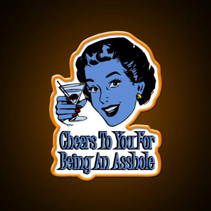 Cheers To You Blue Lady Man Cave Bar Led Neon Sign Rgb Color