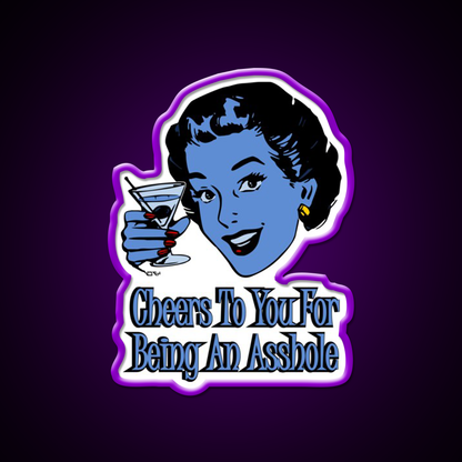 Cheers To You Blue Lady Man Cave Bar Led Neon Sign Rgb Color