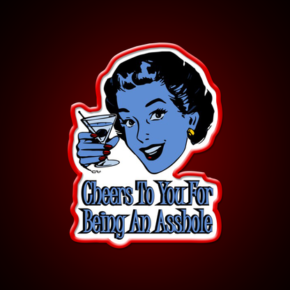 Cheers To You Blue Lady Man Cave Bar Led Neon Sign Rgb Color