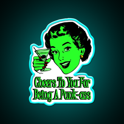 Cheers To You Green Lady Man Cave Bar Led Neon Sign Rgb Color