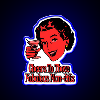 Cheers To You Red Lady Man Cave Bar Led Neon Sign Rgb Color