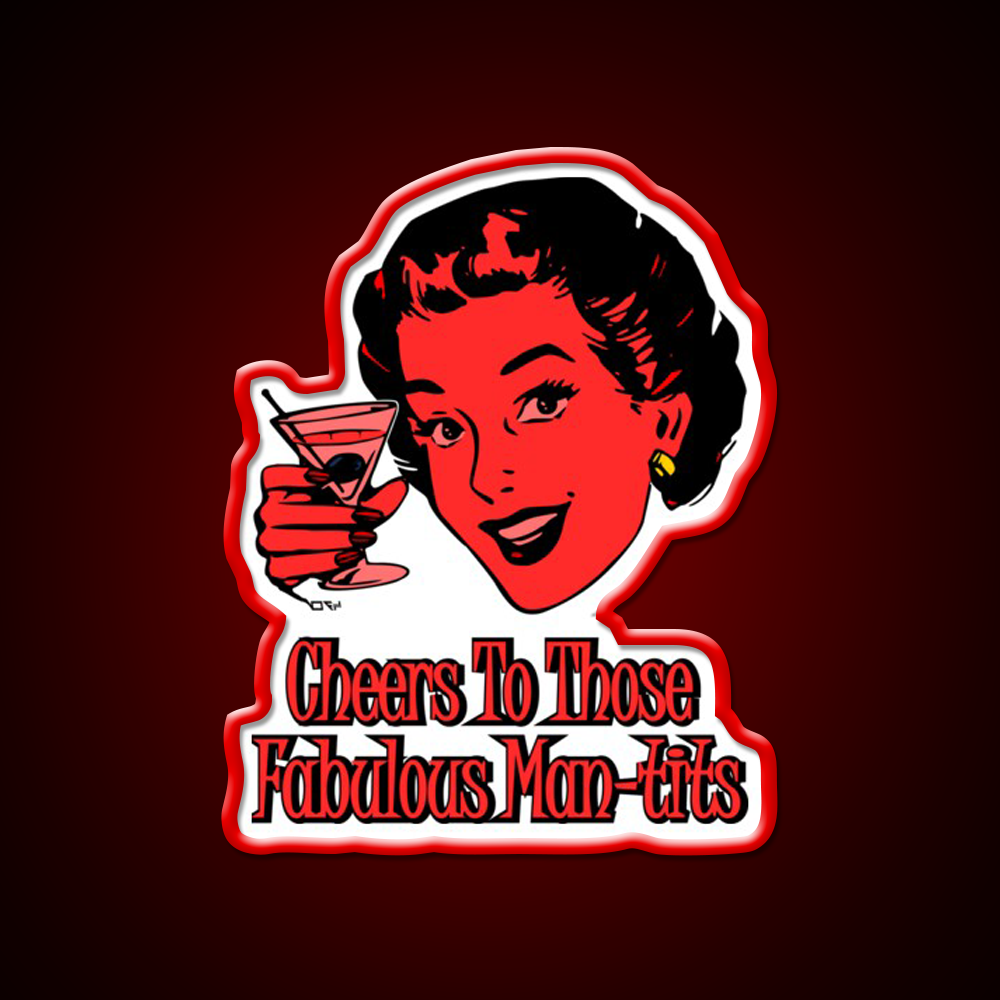 Cheers To You Red Lady Man Cave Bar Led Neon Sign Rgb Color