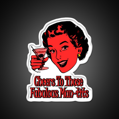 Cheers To You Red Lady Man Cave Bar Led Neon Sign Rgb Color