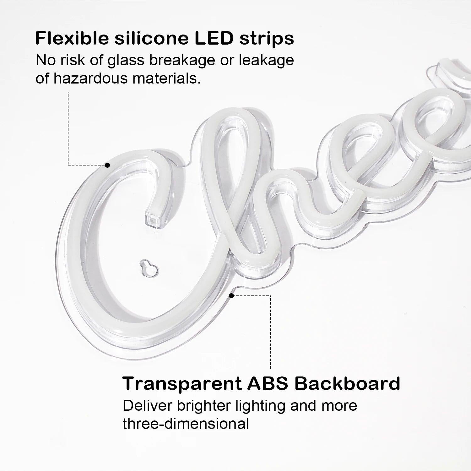 Cheers White Glow Led Neon Sign With Green Plant Wall For Cafe Bar Decor | Shineneon