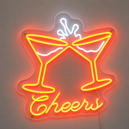 Cheers Wine Glasses Neon Sign LED Neon Sign main product image