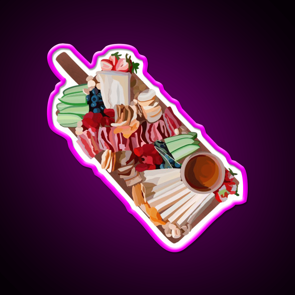 Cheese Board Snack Food Led Neon Sign For Snack Room Rgb Color - Shineneon