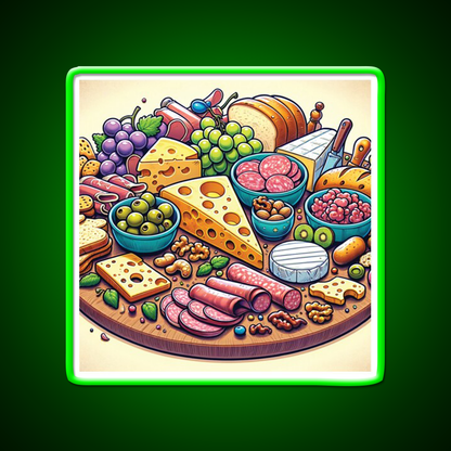 Cheese Board Snack Food Led Neon Sign Rgb Color - Shineneon