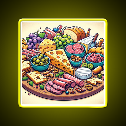Cheese Board Snack Food Led Neon Sign Rgb Color - Shineneon
