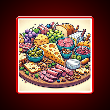 Cheese Board Snack Food Led Neon Sign Rgb Color - Shineneon