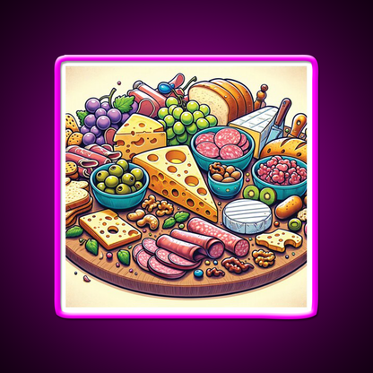 Cheese Board Snack Food Led Neon Sign Rgb Color - Shineneon