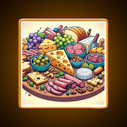 Cheese Board Snack Food Led Neon Sign Rgb Color - Shineneon