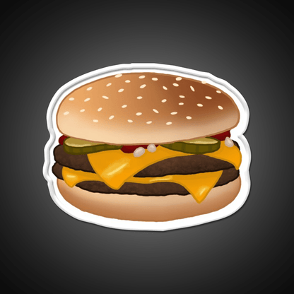 Cheese Burger Fast Food Led Neon Sign For Burger Place Rgb Color - Shineneon