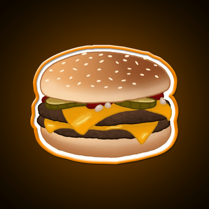 Cheese Burger Fast Food Led Neon Sign For Burger Place Rgb Color - Shineneon