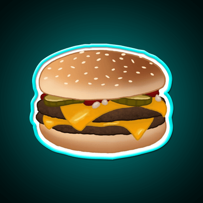 Cheese Burger Fast Food Led Neon Sign For Burger Place Rgb Color - Shineneon
