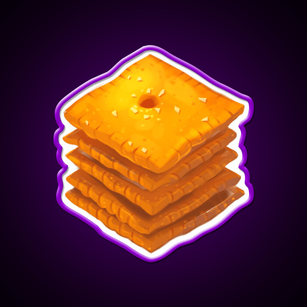 Cheese Cracker Stack Snack Food Led Neon Sign Rgb Color - Shineneon