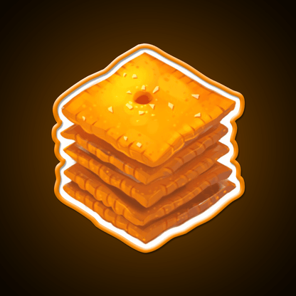Cheese Cracker Stack Snack Food Led Neon Sign Rgb Color - Shineneon