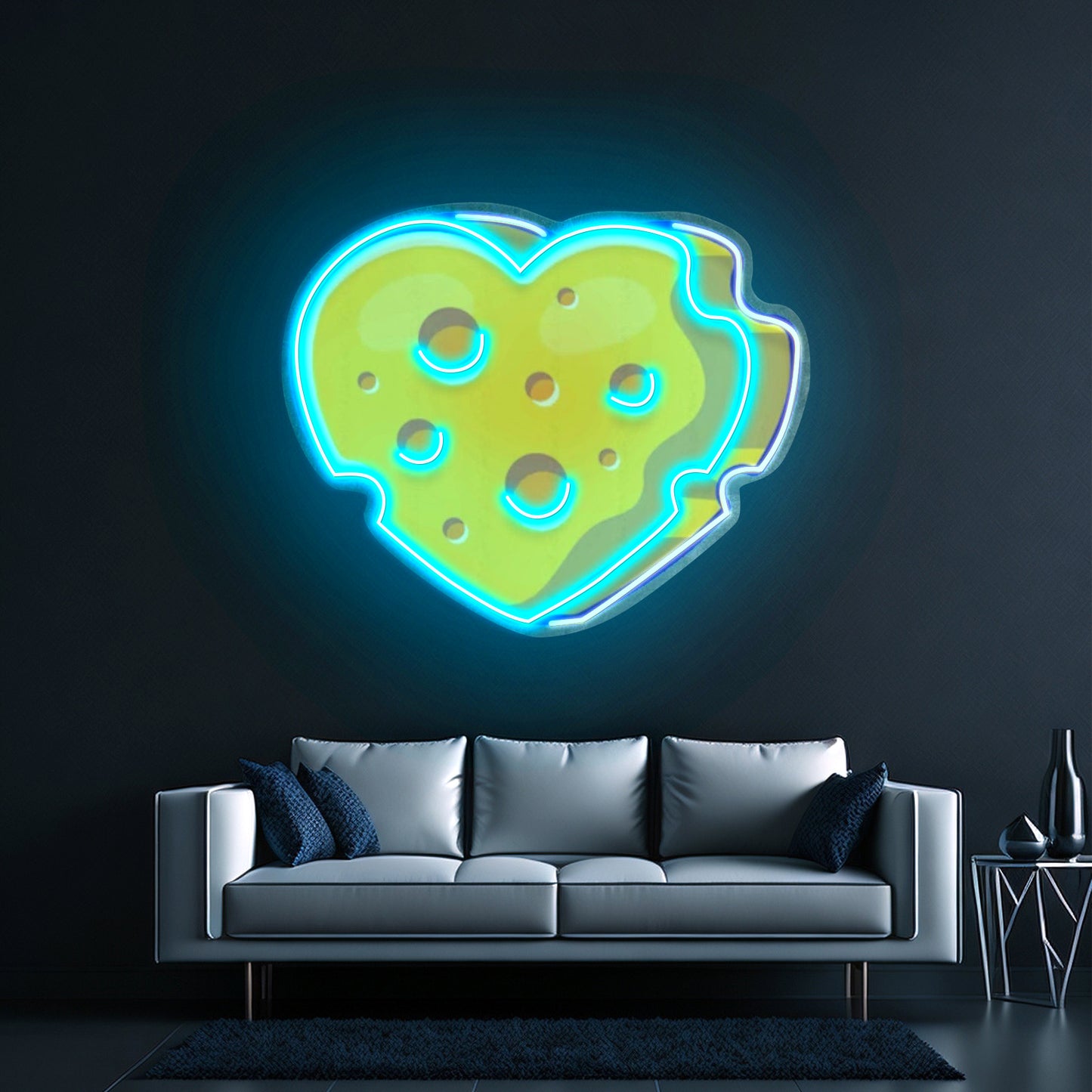 Cheese Heart Custom Led Signs Artwork For Sale