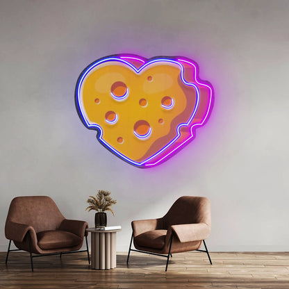 Cheese Heart Custom Led Signs Artwork For Sale