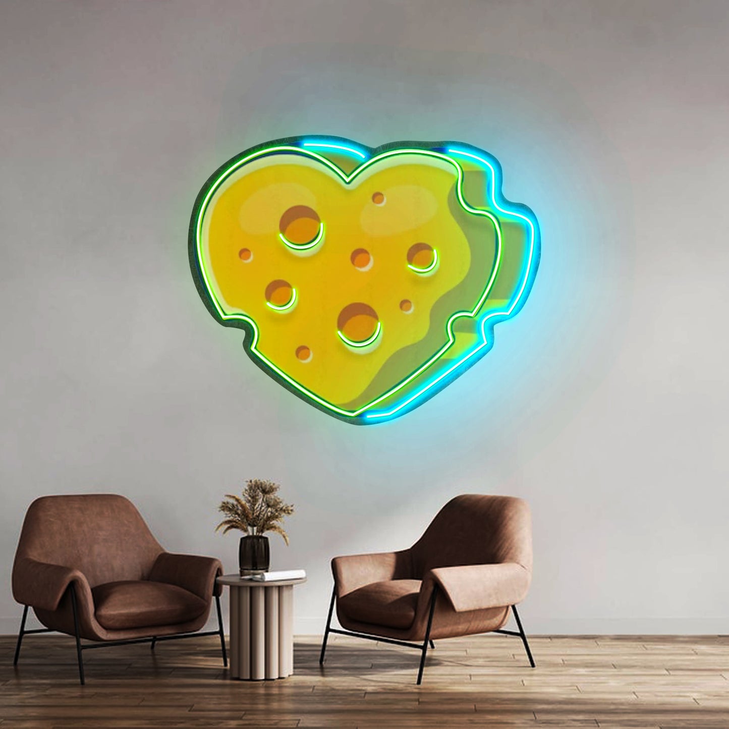 Cheese Heart Custom Led Signs Artwork For Sale