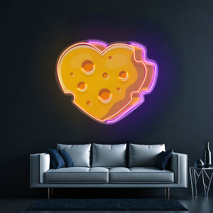 Cheese Heart Custom Led Signs Artwork For Sale