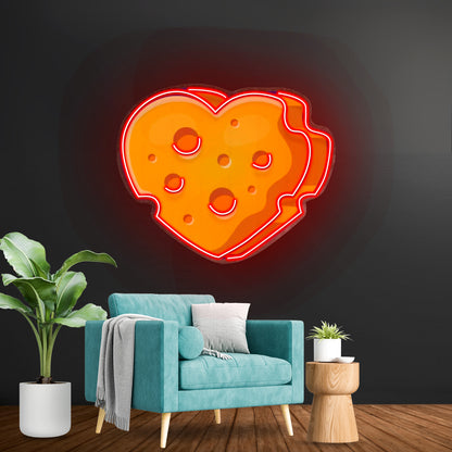 Cheese Heart Custom Led Signs Artwork For Sale