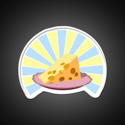 Cheese On Plate Snack Food Led Neon Sign Rgb Color - Shineneon