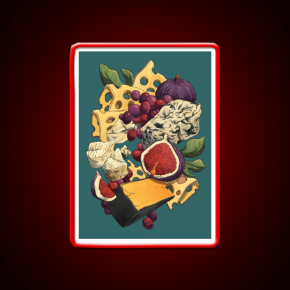 Cheese Plate Snack Food Led Neon Sign Rgb Color - Shineneon