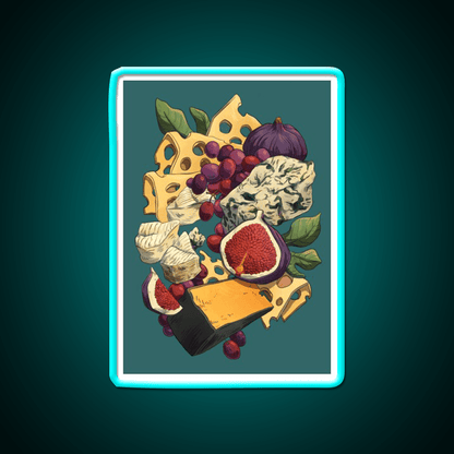 Cheese Plate Snack Food Led Neon Sign Rgb Color - Shineneon
