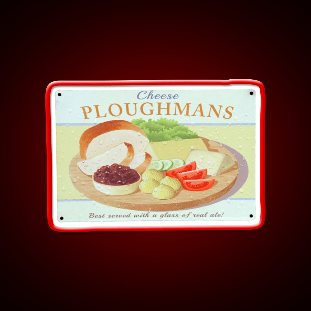 Cheese Ploughmans Sign Snack Food Led Neon Sign Rgb Color - Shineneon