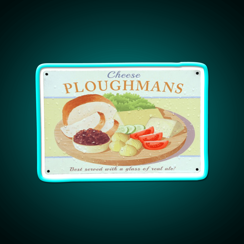 Cheese Ploughmans Sign Snack Food Led Neon Sign Rgb Color - Shineneon