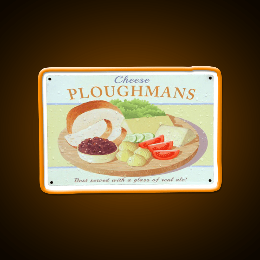 Cheese Ploughmans Sign Snack Food Led Neon Sign Rgb Color - Shineneon