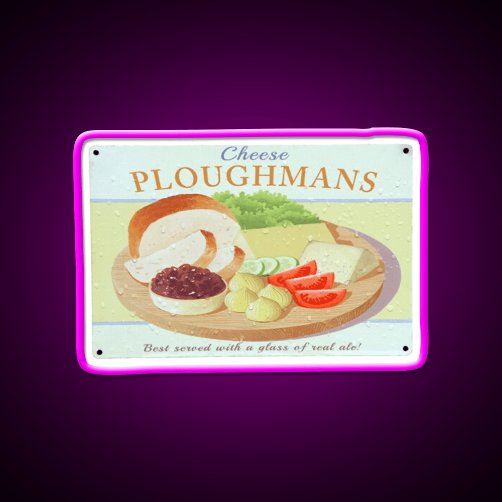 Cheese Ploughmans Sign Snack Food Led Neon Sign Rgb Color - Shineneon