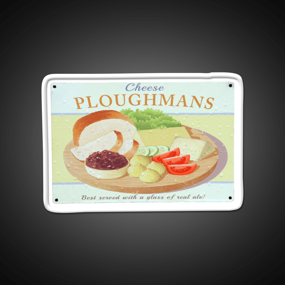 Cheese Ploughmans Sign Snack Food Led Neon Sign Rgb Color - Shineneon